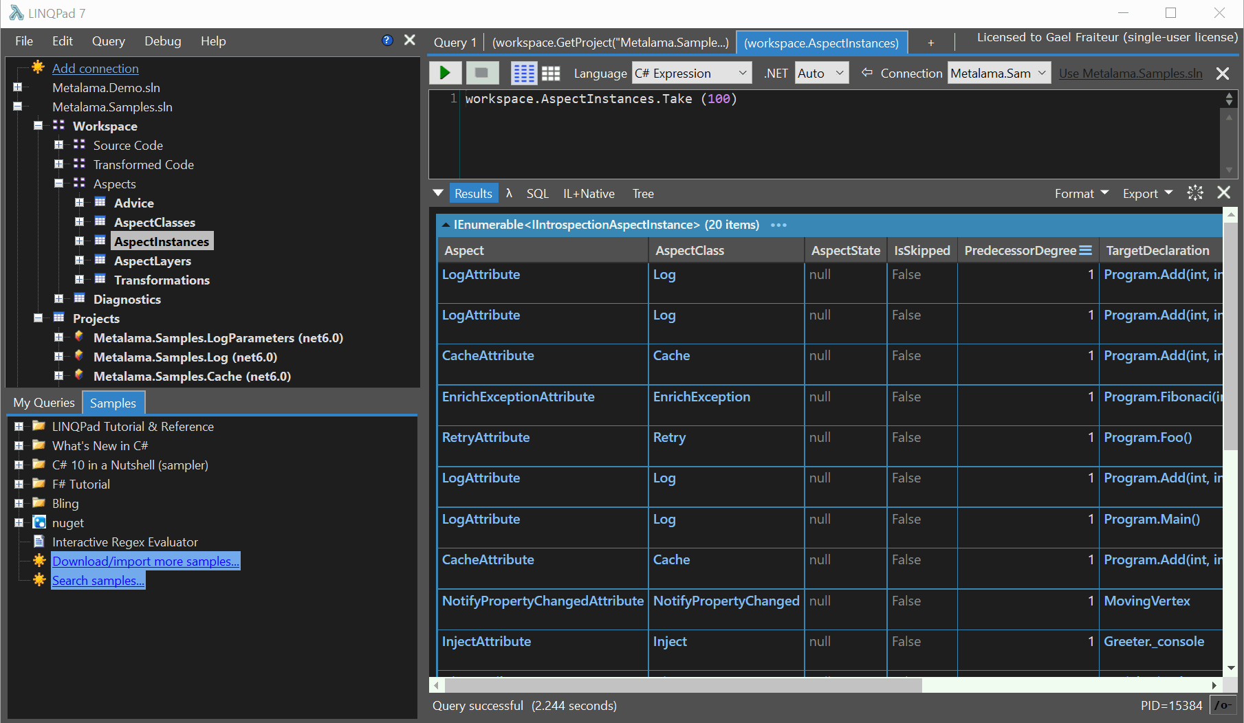 LinqPad screenshot